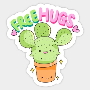 Cactus Hugs Sticker